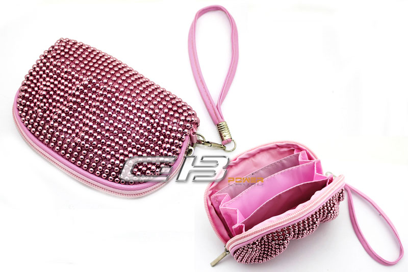 Pouzdro Woman kabelka zip růžové kuličky