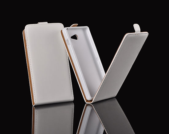 Pouzdro knížka Slim Flexi Sony Xperia Z1 Compact / Mini bílé