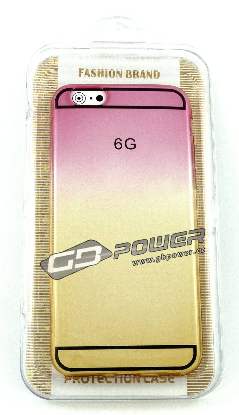 Pouzdro zadní guma Fashion Case růžovo žlutý Apple iPhone 6  4,7