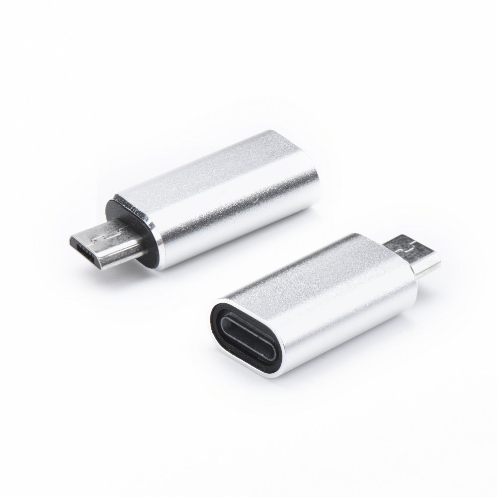 Redukce nabíjení Lightning iPhone - Micro USB stříbrná