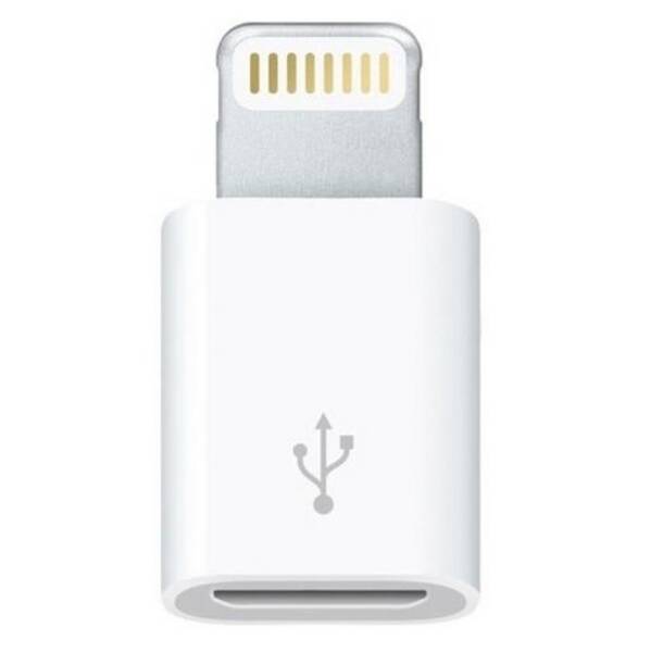 Redukce nabíjení Micro USB - Lightning iPhone bílá bulk