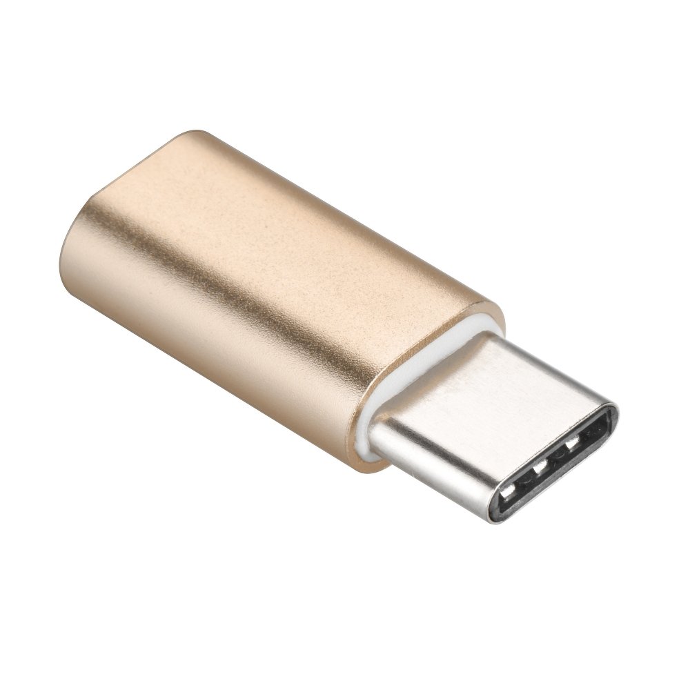 Redukce nabíjení micro USB - USB type C zlatá PA-30