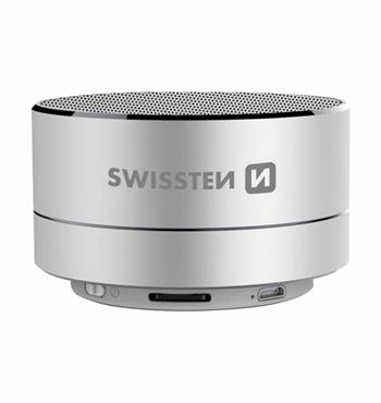 Reproduktory Bluetooth SWISSTEN i-Metal stříbrné