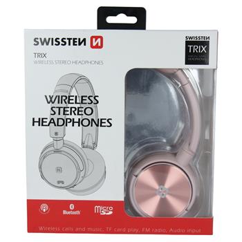 Sluchátka Bluetooth Stereo SWISSTEN TRIX růžová