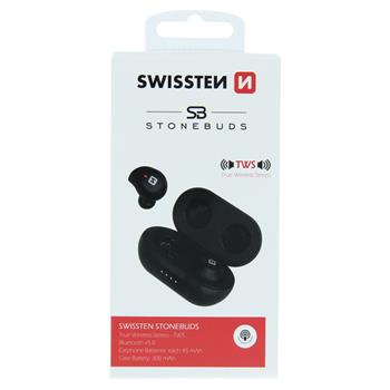 Sluchátka Bluetooth TWS SWISSTEN STONEBUDS černá