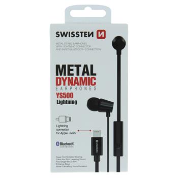 Sluchátka SWISSTEN earbuds dynamic Lightning YS-500 černé