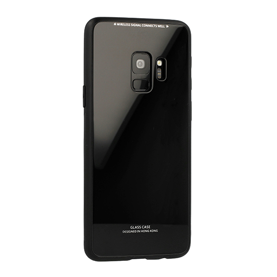 Pouzdro Glass Case Samsung A750F Galaxy A7 2018 černé