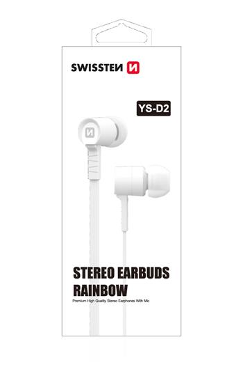 Sluchátka SWISSTEN earbuds superbass YS-D2 bílé