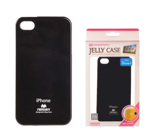 Pouzdro Jelly Mercury Apple iPhone 4 / 4S černé
