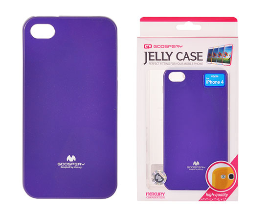 Pouzdro Jelly Mercury Apple iPhone 4 / 4S fialové