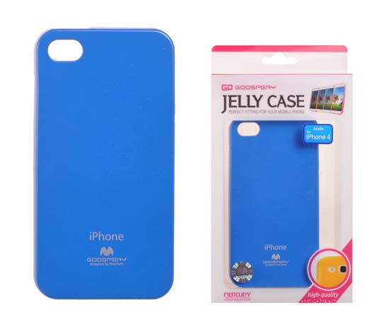 Pouzdro Jelly Mercury Apple iPhone 4 / 4S modré