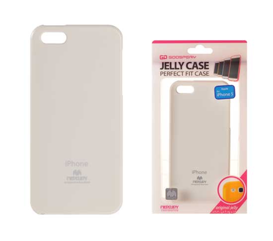 Pouzdro Jelly Mercury Apple iPhone 5 / 5S bílé