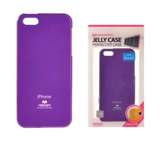 Pouzdro Jelly Mercury Apple iPhone 5 / 5S fialové