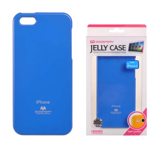 Pouzdro Jelly Mercury Apple iPhone 5 / 5S modré