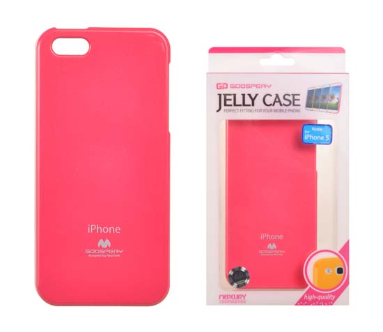 Pouzdro Jelly Mercury Apple iPhone 5 / 5S růžové