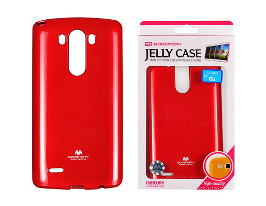 Pouzdro Jelly Mercury LG Optimus G3 Mini červené