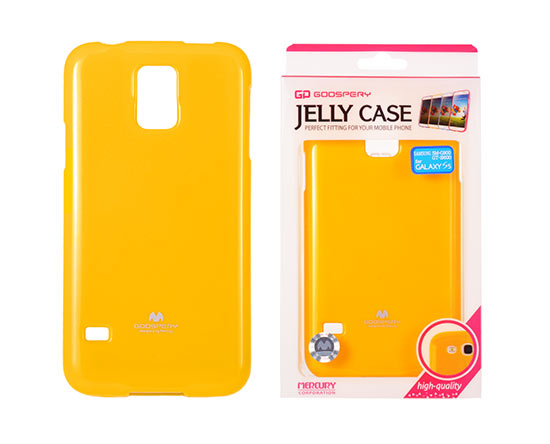 Pouzdro Jelly Mercury Samsung G900 Galaxy S5 zlaté