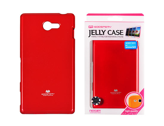 Pouzdro Jelly Mercury Sony Xperia M2 červené