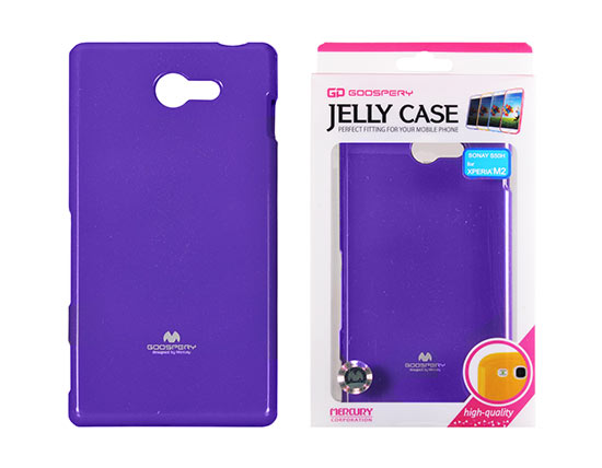 Pouzdro Jelly Mercury Sony Xperia M2 fialové
