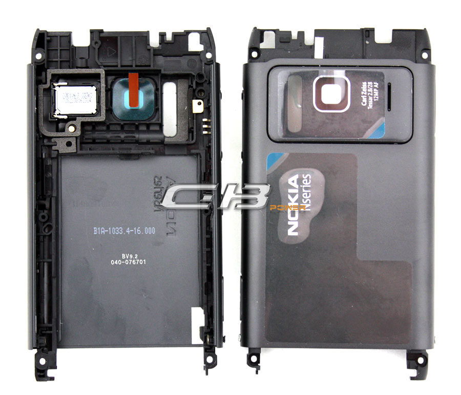 Nokia N8 Kryt zadní černý + buzzer (040-076701) originální