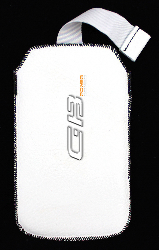 Ponožka kůže Samsung I8190 Galaxy S3 Mini s vytahovacím páskem bílo černá (13)