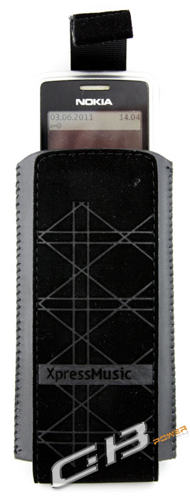 Ponožka ROYAL XpressMusic černé proužky, velikost Nokia N73, s vytahovacím páskem