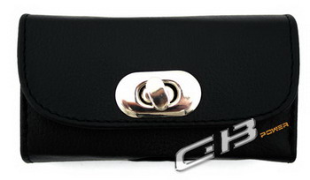 Pouzdro kožené Sony Ericsson W910 s klipem černé (S)