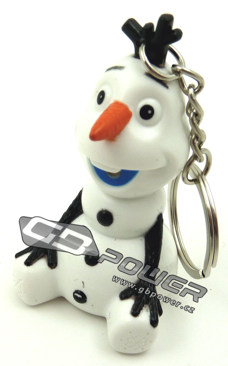 Přívěšek na klíče sněhulák Olaf svítící