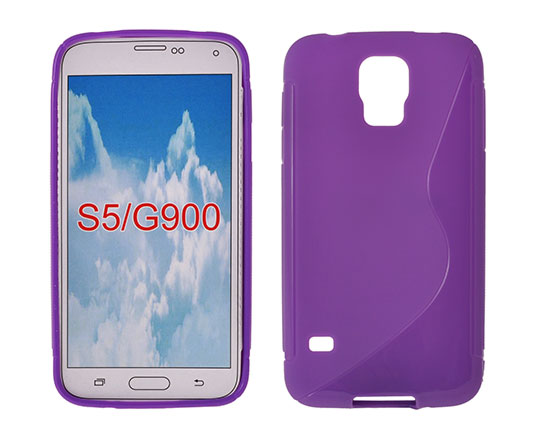 Pouzdro S-Case Samsung G900 Galaxy S5 fialové vzor S