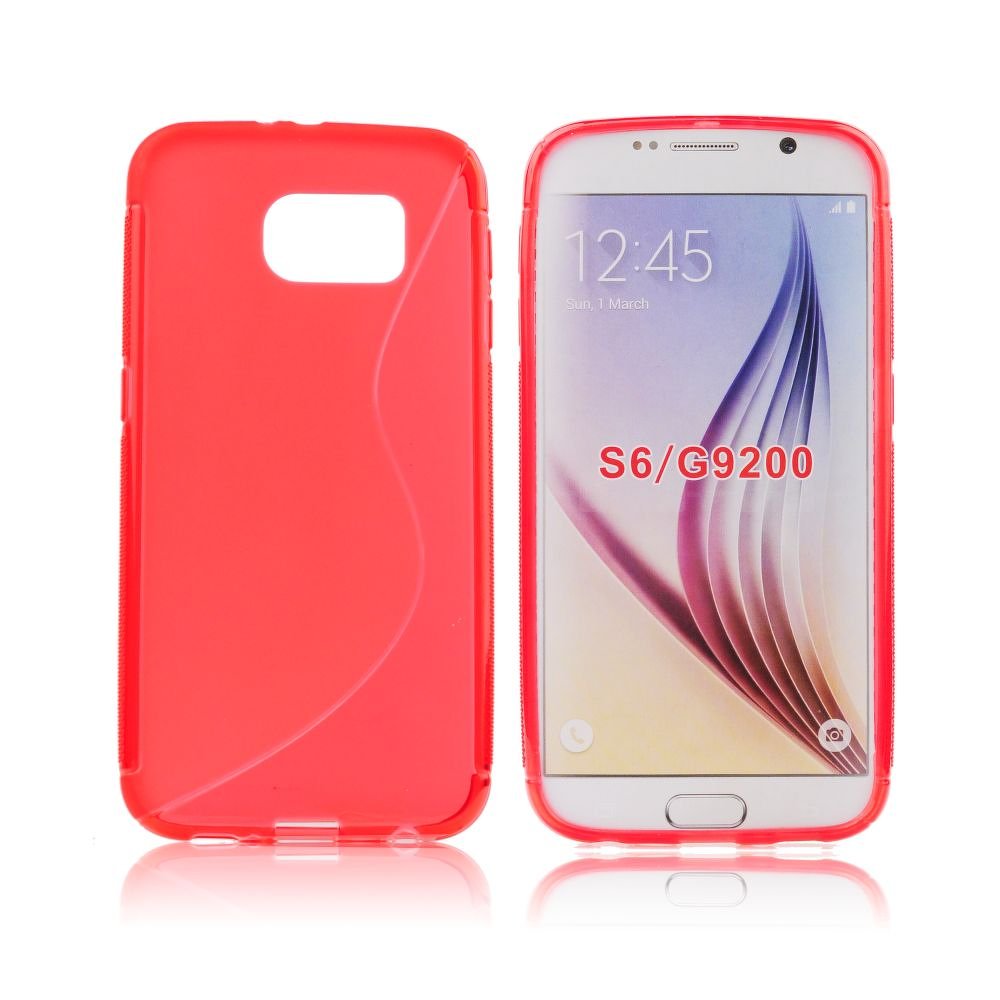 Pouzdro S-CASE Samsung G920F Galaxy S6 červené vzor S
