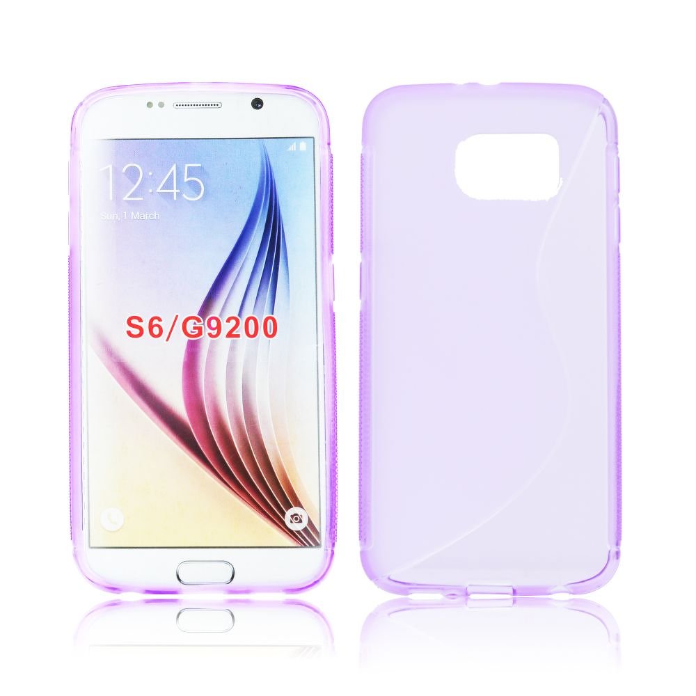 Pouzdro S-CASE Samsung G920F Galaxy S6 fialové vzor S