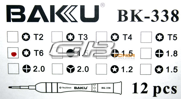 Šroubovák BAKU BK-338  T6 kovový zelený profi